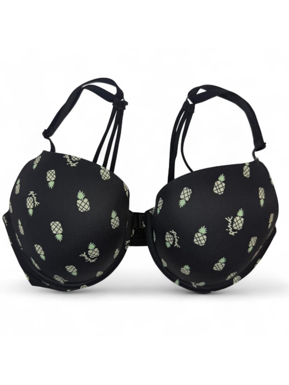 PINK Victoria’s Secret pineapple print wear everywhere push-up bra size 34DD